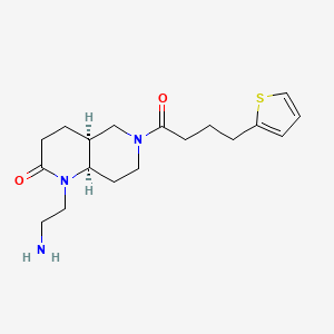 molecular formula C18H27N3O2S B5347873 rel-(4aS,8aR)-1-(2-aminoethyl)-6-[4-(2-thienyl)butanoyl]octahydro-1,6-naphthyridin-2(1H)-one hydrochloride 