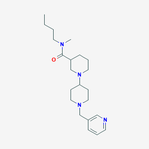 molecular formula C22H36N4O B5347925 N-butyl-N-methyl-1'-(pyridin-3-ylmethyl)-1,4'-bipiperidine-3-carboxamide 