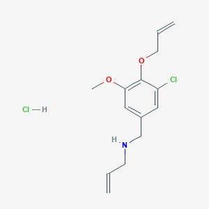 molecular formula C14H19Cl2NO2 B5348008 N-[(3-chloro-5-methoxy-4-prop-2-enoxyphenyl)methyl]prop-2-en-1-amine;hydrochloride 
