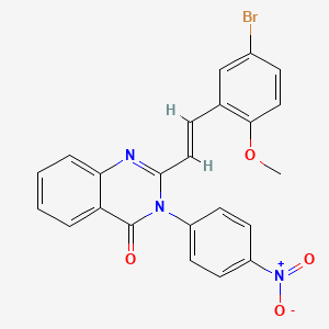 molecular formula C23H16BrN3O4 B5348058 2-[2-(5-bromo-2-methoxyphenyl)vinyl]-3-(4-nitrophenyl)-4(3H)-quinazolinone 