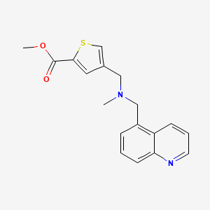 molecular formula C18H18N2O2S B5348257 methyl 4-{[methyl(5-quinolinylmethyl)amino]methyl}-2-thiophenecarboxylate 
