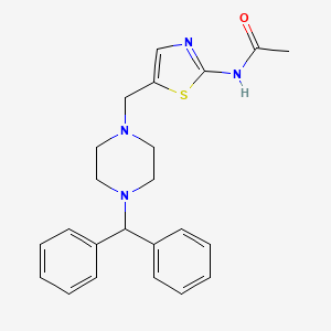 molecular formula C23H26N4OS B5348260 N-(5-{[4-(diphenylmethyl)piperazin-1-yl]methyl}-1,3-thiazol-2-yl)acetamide 