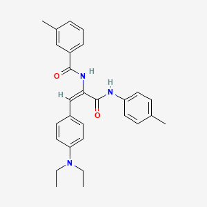 molecular formula C28H31N3O2 B5348369 N-[(E)-1-[4-(diethylamino)phenyl]-3-(4-methylanilino)-3-oxoprop-1-en-2-yl]-3-methylbenzamide 