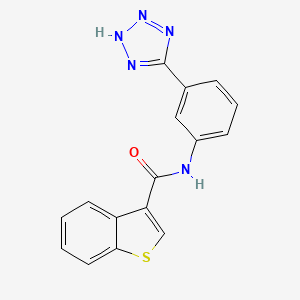 molecular formula C16H11N5OS B5348379 N-[3-(1H-tetrazol-5-yl)phenyl]-1-benzothiophene-3-carboxamide 