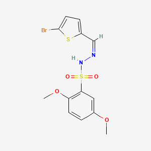 molecular formula C13H13BrN2O4S2 B5348383 N'-[(5-bromo-2-thienyl)methylene]-2,5-dimethoxybenzenesulfonohydrazide 