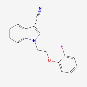 molecular formula C17H13FN2O B5348397 1-[2-(2-fluorophenoxy)ethyl]-1H-indole-3-carbonitrile 