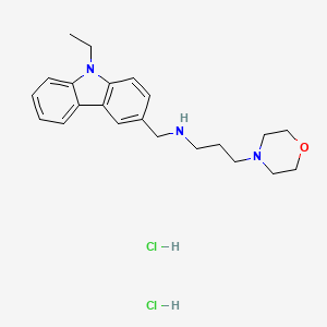 molecular formula C22H31Cl2N3O B5348405 N-[(9-ethylcarbazol-3-yl)methyl]-3-morpholin-4-ylpropan-1-amine;dihydrochloride 
