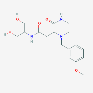 molecular formula C17H25N3O5 B5348470 N-[2-hydroxy-1-(hydroxymethyl)ethyl]-2-[1-(3-methoxybenzyl)-3-oxo-2-piperazinyl]acetamide 