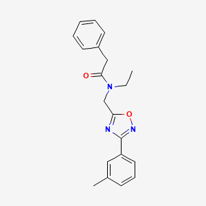 molecular formula C20H21N3O2 B5348503 N-ethyl-N-{[3-(3-methylphenyl)-1,2,4-oxadiazol-5-yl]methyl}-2-phenylacetamide 