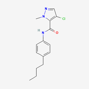 molecular formula C15H18ClN3O B5348628 N-(4-butylphenyl)-4-chloro-1-methyl-1H-pyrazole-5-carboxamide 