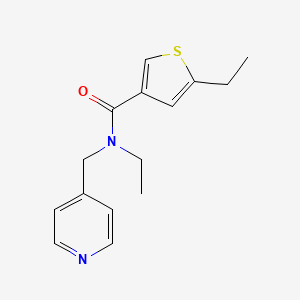 molecular formula C15H18N2OS B5348815 N,5-diethyl-N-(pyridin-4-ylmethyl)thiophene-3-carboxamide 