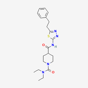 molecular formula C21H29N5O2S B5348820 N~1~,N~1~-diethyl-N~4~-[5-(2-phenylethyl)-1,3,4-thiadiazol-2-yl]piperidine-1,4-dicarboxamide 