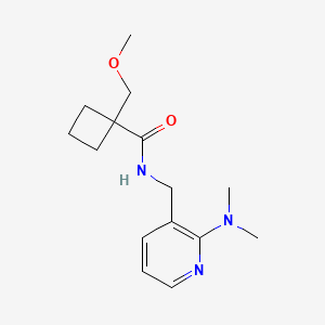 molecular formula C15H23N3O2 B5348916 N-{[2-(dimethylamino)pyridin-3-yl]methyl}-1-(methoxymethyl)cyclobutanecarboxamide 