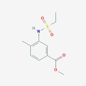 molecular formula C11H15NO4S B5348962 methyl 3-[(ethylsulfonyl)amino]-4-methylbenzoate 