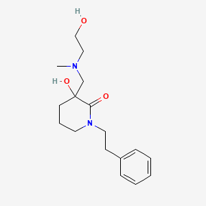 molecular formula C17H26N2O3 B5349054 3-hydroxy-3-{[(2-hydroxyethyl)(methyl)amino]methyl}-1-(2-phenylethyl)piperidin-2-one 