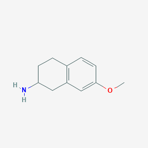molecular formula C11H15NO B053491 7-Methoxy-1,2,3,4-tetrahydronaphthalen-2-amine CAS No. 118298-16-1