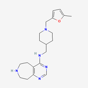 molecular formula C20H29N5O B5349210 N-({1-[(5-methyl-2-furyl)methyl]-4-piperidinyl}methyl)-6,7,8,9-tetrahydro-5H-pyrimido[4,5-d]azepin-4-amine dihydrochloride 