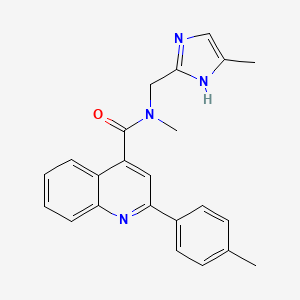 molecular formula C23H22N4O B5349328 N-methyl-N-[(4-methyl-1H-imidazol-2-yl)methyl]-2-(4-methylphenyl)-4-quinolinecarboxamide 