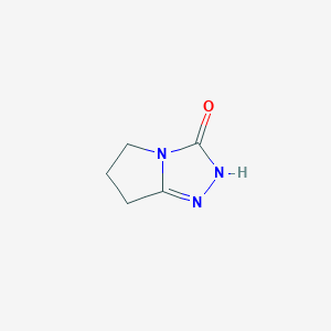 molecular formula C5H7N3O B053513 6,7-dihydro-2H-pyrrolo[2,1-c][1,2,4]triazol-3(5H)-one CAS No. 116056-07-6
