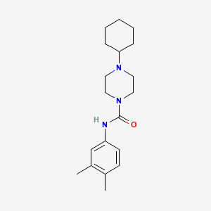 molecular formula C19H29N3O B5352086 4-cyclohexyl-N-(3,4-dimethylphenyl)piperazine-1-carboxamide 