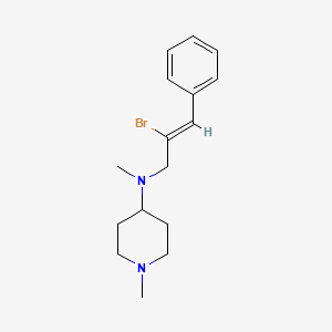 molecular formula C16H23BrN2 B5352124 N-(2-bromo-3-phenyl-2-propen-1-yl)-N,1-dimethyl-4-piperidinamine 