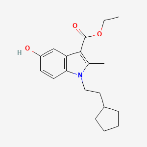 molecular formula C19H25NO3 B5352181 ethyl 1-(2-cyclopentylethyl)-5-hydroxy-2-methyl-1H-indole-3-carboxylate 