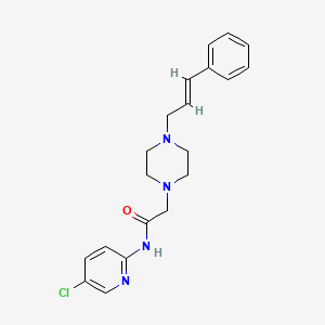molecular formula C20H23ClN4O B5352216 N-(5-chloropyridin-2-yl)-2-{4-[(2E)-3-phenylprop-2-en-1-yl]piperazin-1-yl}acetamide 