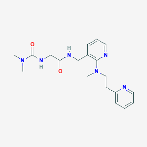 molecular formula C19H26N6O2 B5352253 N~2~-[(dimethylamino)carbonyl]-N~1~-({2-[methyl(2-pyridin-2-ylethyl)amino]pyridin-3-yl}methyl)glycinamide 