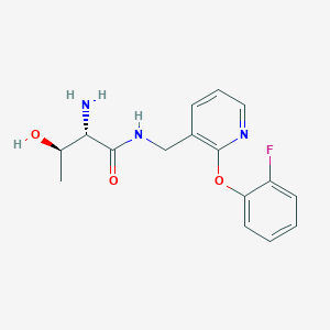 molecular formula C16H18FN3O3 B5352325 N~1~-{[2-(2-fluorophenoxy)pyridin-3-yl]methyl}-L-threoninamide 