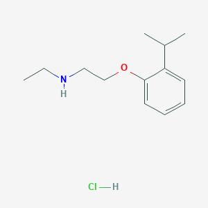 molecular formula C13H22ClNO B5352360 N-ethyl-2-(2-propan-2-ylphenoxy)ethanamine;hydrochloride 
