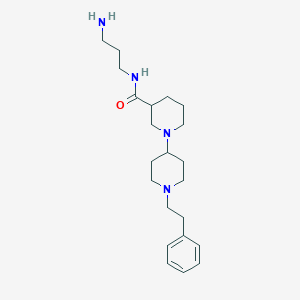 molecular formula C22H36N4O B5352494 N-(3-aminopropyl)-1'-(2-phenylethyl)-1,4'-bipiperidine-3-carboxamide 