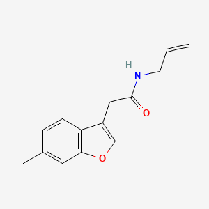molecular formula C14H15NO2 B5352564 N-allyl-2-(6-methyl-1-benzofuran-3-yl)acetamide 