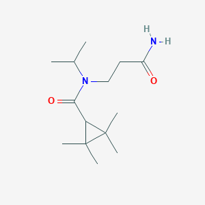 molecular formula C14H26N2O2 B5352573 N~3~-isopropyl-N~3~-[(2,2,3,3-tetramethylcyclopropyl)carbonyl]-beta-alaninamide 