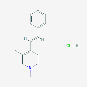 molecular formula C15H20ClN B5352704 1,5-dimethyl-4-(2-phenylvinyl)-1,2,3,6-tetrahydropyridine hydrochloride 