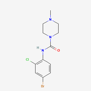 molecular formula C12H15BrClN3O B5352744 N-(4-bromo-2-chlorophenyl)-4-methylpiperazine-1-carboxamide 