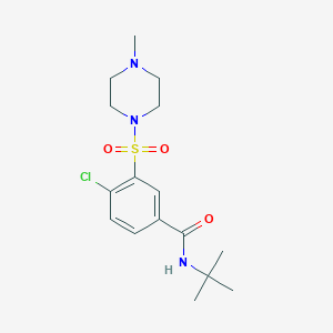 molecular formula C16H24ClN3O3S B5352771 N-(tert-butyl)-4-chloro-3-[(4-methyl-1-piperazinyl)sulfonyl]benzamide 