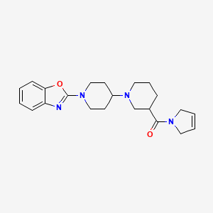 molecular formula C22H28N4O2 B5352774 1'-(1,3-benzoxazol-2-yl)-3-(2,5-dihydro-1H-pyrrol-1-ylcarbonyl)-1,4'-bipiperidine 