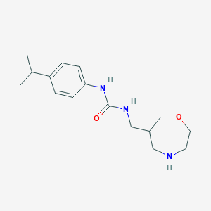 molecular formula C16H25N3O2 B5352837 N-(4-isopropylphenyl)-N'-(1,4-oxazepan-6-ylmethyl)urea hydrochloride 