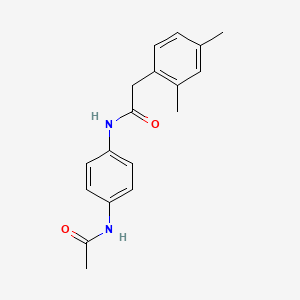 molecular formula C18H20N2O2 B5352974 N-[4-(acetylamino)phenyl]-2-(2,4-dimethylphenyl)acetamide 