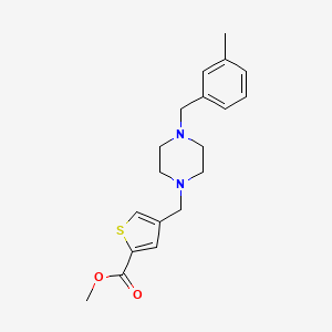 molecular formula C19H24N2O2S B5352980 methyl 4-{[4-(3-methylbenzyl)-1-piperazinyl]methyl}-2-thiophenecarboxylate 