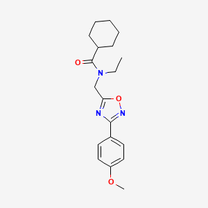 molecular formula C19H25N3O3 B5353175 N-ethyl-N-[[3-(4-methoxyphenyl)-1,2,4-oxadiazol-5-yl]methyl]cyclohexanecarboxamide CAS No. 878433-14-8