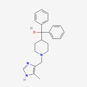 molecular formula C23H27N3O B5353196 {1-[(4-methyl-1H-imidazol-5-yl)methyl]-4-piperidinyl}(diphenyl)methanol 