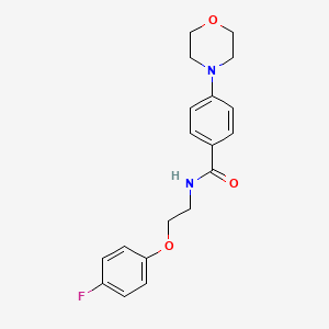 molecular formula C19H21FN2O3 B5353268 N-[2-(4-fluorophenoxy)ethyl]-4-(4-morpholinyl)benzamide 