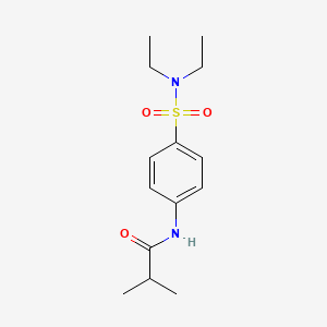 molecular formula C14H22N2O3S B5353340 N-[4-(diethylsulfamoyl)phenyl]-2-methylpropanamide 