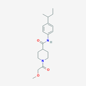 molecular formula C19H28N2O3 B5353343 N-[4-(BUTAN-2-YL)PHENYL]-1-(2-METHOXYACETYL)PIPERIDINE-4-CARBOXAMIDE 