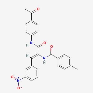 molecular formula C25H21N3O5 B5353356 N-[(Z)-3-(4-acetylanilino)-1-(3-nitrophenyl)-3-oxoprop-1-en-2-yl]-4-methylbenzamide 