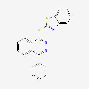 molecular formula C21H13N3S2 B5353359 2-(4-Phenylphthalazinylthio)benzothiazole 