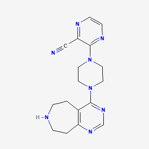 molecular formula C17H20N8 B5353479 3-[4-(6,7,8,9-tetrahydro-5H-pyrimido[4,5-d]azepin-4-yl)-1-piperazinyl]-2-pyrazinecarbonitrile dihydrochloride 