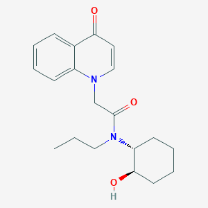 molecular formula C20H26N2O3 B5353493 N-[(1R*,2R*)-2-hydroxycyclohexyl]-2-(4-oxoquinolin-1(4H)-yl)-N-propylacetamide 