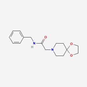molecular formula C16H22N2O3 B5353505 N-benzyl-2-(1,4-dioxa-8-azaspiro[4.5]dec-8-yl)acetamide 